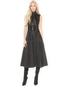 Donna Karan New York Artisan Applique Dress - Charcoal - Lyst