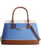 Calvin Klein On My Corner Saffiano Satchel - Lyst