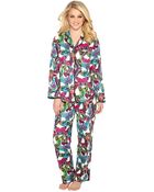 Betsey Johnson Printed Flannel Pajamas - Lyst