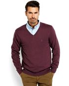 Izod V-Neck Knit Sweater - Lyst