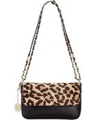 DKNY Haircalf Small Flap Crossbody - Lyst
