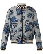 MSGM Floral-Print Bomber Jacket - Lyst