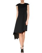 Jil Sander Stretch Cotton Cap Sleeve Ottoman Dress - Lyst