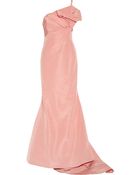 Oscar de la Renta One Shoulder Silk Faille Gown - Lyst