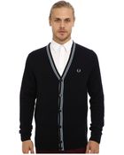 Fred Perry Bold Tipped Cardigan - Lyst