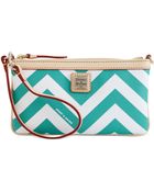 Dooney & Bourke Chevron Large Slim Wristlet - Lyst
