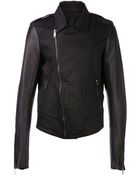 Gareth Pugh Leather Sleeve Jacket - Lyst