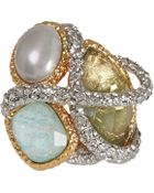 Alexis Bittar Pearl Maldivian Encrusted Vine Ring - Lyst