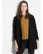 Mango Unstructured Wool-Blend Coat - Lyst