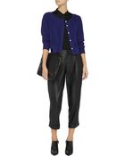 Alice + Olivia Arthur Cropped Leather Pants - Lyst