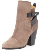 Rag & Bone Kinsey Cap-Toe Suede Ankle Boot - Lyst