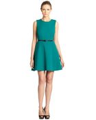Shoshanna Belted Flared Dress - Lyst