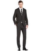 Hugo Boss Dark Grey Wool 2-Button Suit With Flat Front Pants - Lyst