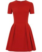 Alexander McQueen Leaf Crepe Pleated Peplum Mini Dress - Lyst