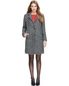 Brooks Brothers Wool Gingham Coat - Lyst