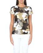 MICHAEL Michael Kors Sequinned Camouflage Top - Lyst