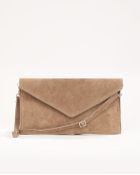Atterley Road Taupe Suede Stephanie Clutch - Lyst
