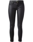 Current/Elliott The Stiletto Side Slit Lamb Skin Trouser - Lyst