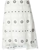 Chloé Embossed Skirt - Lyst
