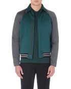 Lanvin Twotoned Bomber Jacket Emeralddk Grey - Lyst
