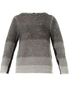 Helmut Lang Plaited Dégradé Knit Sweater - Lyst