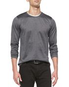 Boss Hugo Boss Mercerized Cotton Long-Sleeve Tee - Lyst