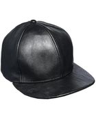 Asos Faux Leather Cap - Lyst