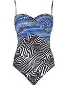 Gottex Rainbow Zebra Bandeau Swimsuit - Lyst