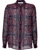 Mary Katrantzou Silk Printed Blouse - Lyst