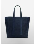 Calvin Klein Suede Tote - Lyst