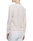 Theory Canaan Bandedtrim Sweater - Lyst