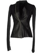 Rick Owens Leather Outerwear - Lyst