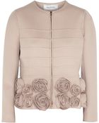 Valentino Floral-Appliquã©D Wool And Cashmere-Blend Jacket - Lyst