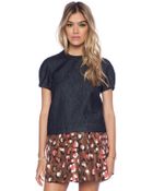 RED Valentino Denim Top - Lyst