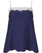 Topshop Lace Mesh Scallop Cami - Lyst