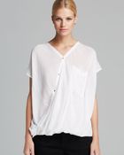 Helmut Lang Top - Lush Voile Drape Angled - Lyst