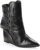 Luxury Rebel Rahda 2 Leather And Suede Wedge Ankle Boots - Lyst