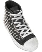 Gienchi Studded Leather High Top Sneakers - Lyst