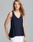 French Connection Tank - Polly Plains Peplum - Lyst