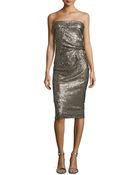 Donna Karan New York Strapless Twisted Tube Dress - Lyst