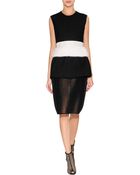 Giambattista Valli Mink Waist Wool-Silk Blend Dress - Lyst