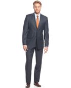Lauren by Ralph Lauren Navy Pindot Slim-Fit Suit - Lyst