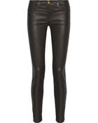 Current/Elliott The Ankle Skinny Coated Mid-Rise Skinny Jeans - Lyst