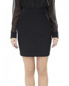 T By Alexander Wang Neoprene Back Flutter Skirt - Lyst