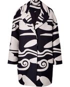 Diane von Furstenberg Wool-Cotton Cloud Wave Cocoon Coat - Lyst