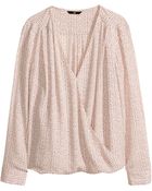 H&M Wraparound Blouse - Lyst
