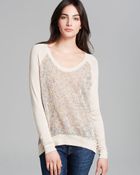 Three Dots Contrast Raglan Sweater - Lyst