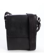 Ferragamo Black Leather Camlever Buckle Messenger Bag - Lyst