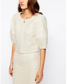 Forever Unique Metallic Boucle Jacket - Lyst