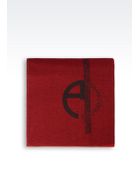 Armani Scarf In Wool Blend With Logo - Lyst